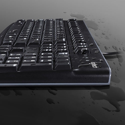 LOGITECH Logitech K120 Full-Size Wired Membrane Keyboard for PC, Black