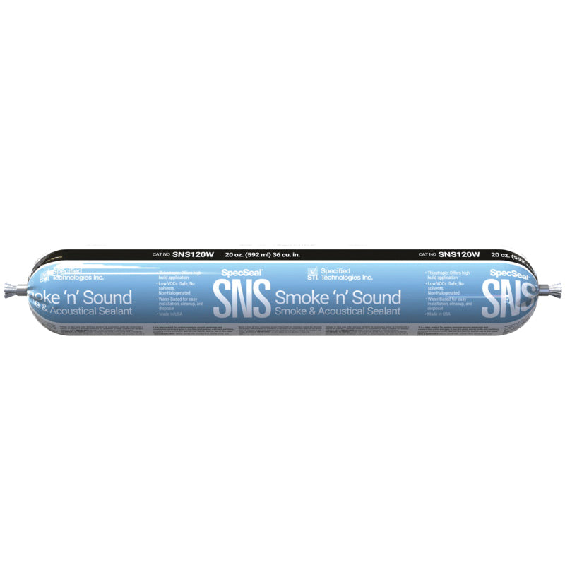 SPECIFIED TECHNOLOGIES Specified Technologies SNS120W SpecSeal SNS Smoke 'N' Sound Acoustical Sealant 20 oz.