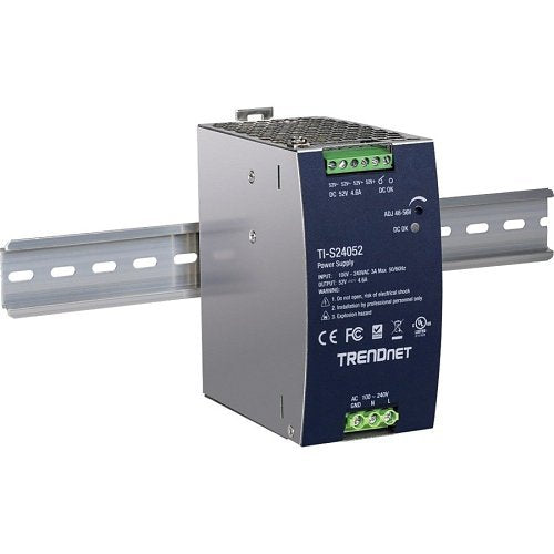 TRENDNET TRENDnet TI-S24052 AC to DC DIN-Rail Power Supply with PFC Function, 52VDC at 4.61A