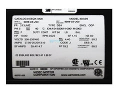 US MOTORS U.S. Motors EEQK1000 Definite Purpose Three Phase ODP Horizontal - Footed Motor