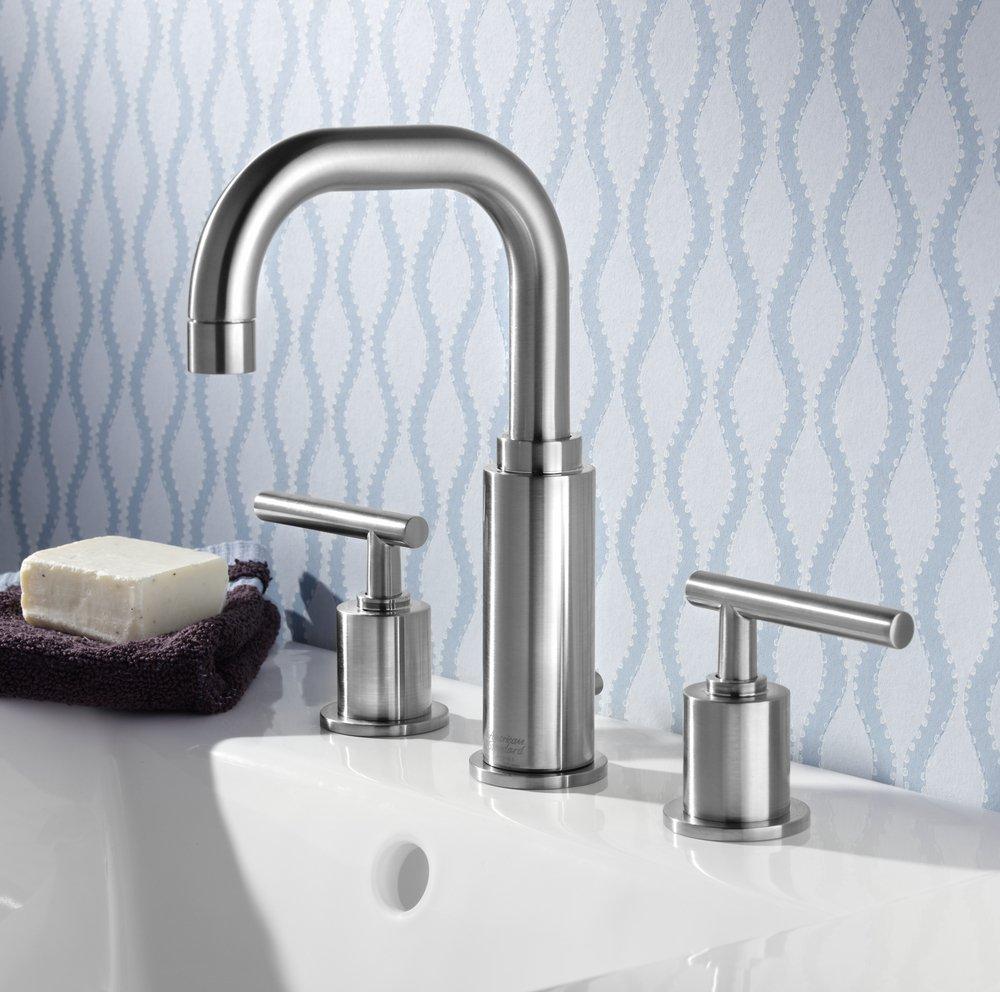 AMERICAN STANDARD American Standard 2064831.002 Serin Two Handle Widespread Bathroom Sink Faucet in Polished Chrome