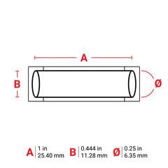 Brady M6-250-1-342-WT Heat-Shrink Labels 0.25 Dia WT 1 RL/100