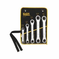 KLEIN TOOLS Klein Tools 68245 Reversible Ratcheting Box Wrench Set, 5-Piece