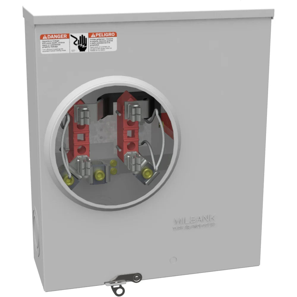 MILBANK Milbank U4413-O Single Position Meter Socket 200 Amp 1 Phase Ringless No Bypass