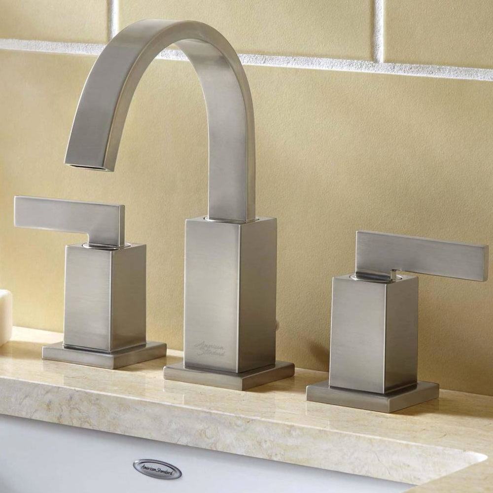AMERICAN STANDARD American Standard 7184801.295 Times Square 2-Handle Widespread Bathroom Sink Faucet Brushed Nickel