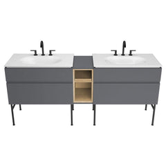 American Standard 7105801.243 Studio S Two Handle Widespread Bathroom Sink Faucet in Matte Black