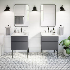 American Standard 7105801.243 Studio S Two Handle Widespread Bathroom Sink Faucet in Matte Black