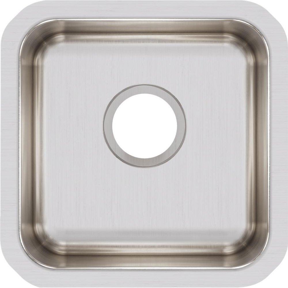 ELKAY Elkay ELUH1212 Lustertone Classic Stainless Steel 14-1/2 x 14-1/2 x 7 Single Bowl Undermount Sink