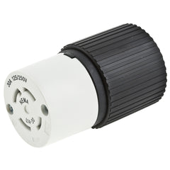 HUBBELL Hubbell wiring device L1630C Hubbell-Pro 30amp 3-Phase 480v black nylon locking connector body 3-pole 4-wire grounding