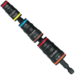 KLEIN TOOLS Klein Tools 32933 Impact Flip Socket Set, 7-in-1, 1/4, 5/16, 3/8, 7/16, 1/2, 9/16