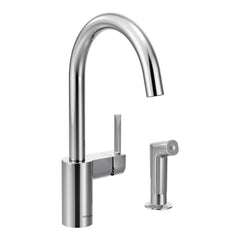 MOEN Moen 7165 Align Single Handle Kitchen Faucet with Side Spray in Polished Chrome