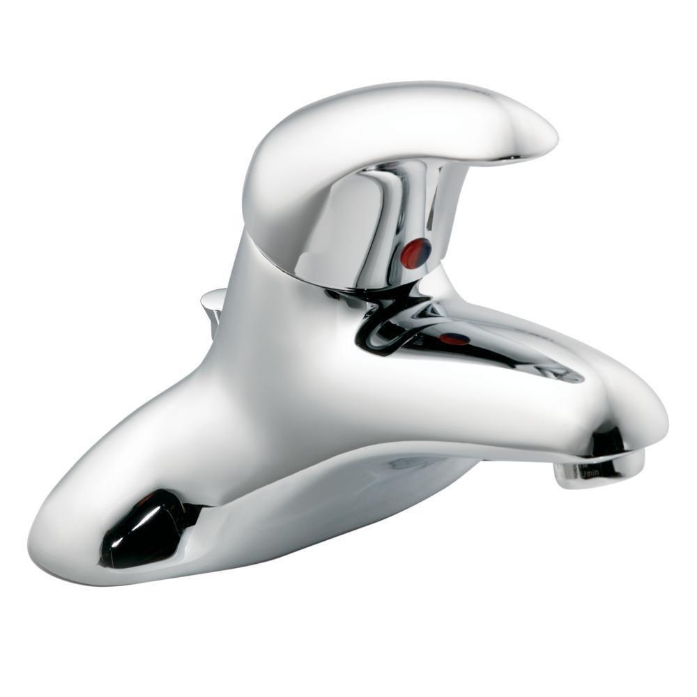 MOEN Moen 8414 M-DURA Single Handle Centerset Bathroom Sink Faucet in Polished Chrome