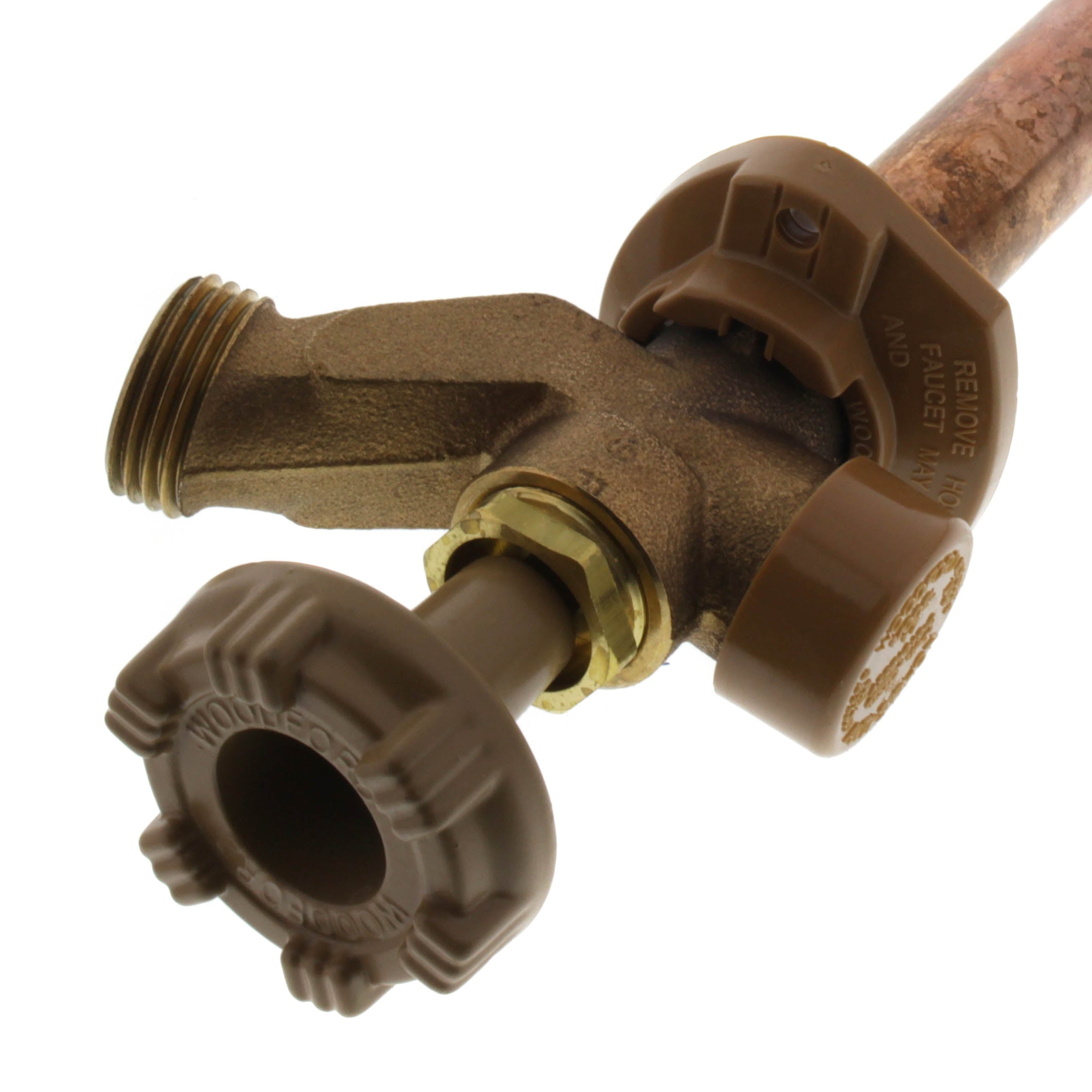 WOODFORD Woodford 17W-4-MH Model 17 Anti-Siphon Freezeless Wall Faucet 1/2 in Wirsbo Tube 4 in THK Wall