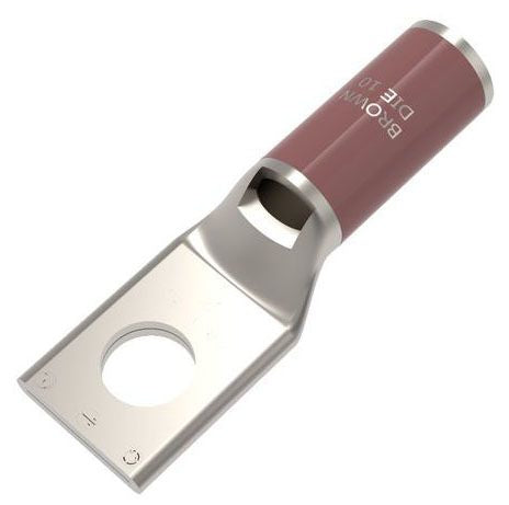 BURNDY BURNDY YA2CLBOX 2 AWG CU One Hole 5/16 Stud Size Standard Barrel Inspection Window Internal Chamfer Tin Plated UL/CSA 90 Up to 35kV