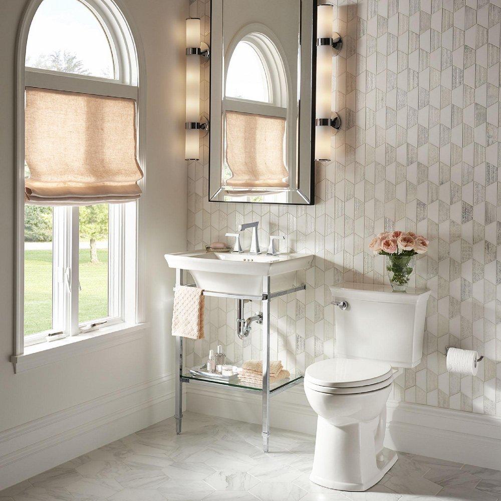 DXV DXV D20010008.415 Wyatt 24 x 19-11/16 in. Rectangular Pedestal Bathroom Sink in Canvas White