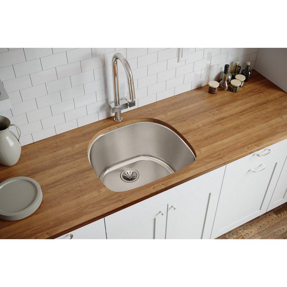 ELKAY Elkay ELUH211810 Lustertone Classic Stainless Steel Single Bowl Undermount Sink