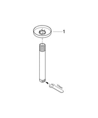 GROHE GROHE 27217EN0 Rainshower Ceiling Mount Shower Arm in Brushed Nickel