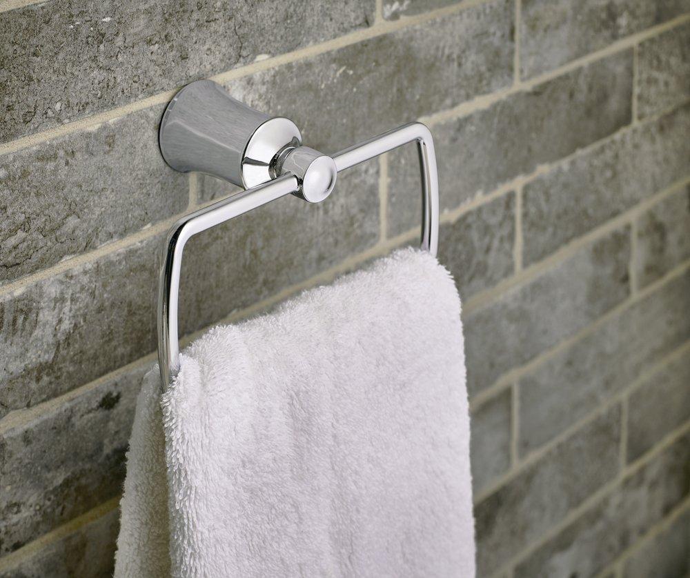 MOEN Moen YB2186CH Dartmoor Rectangular Closed Towel Ring in Polished Chrome