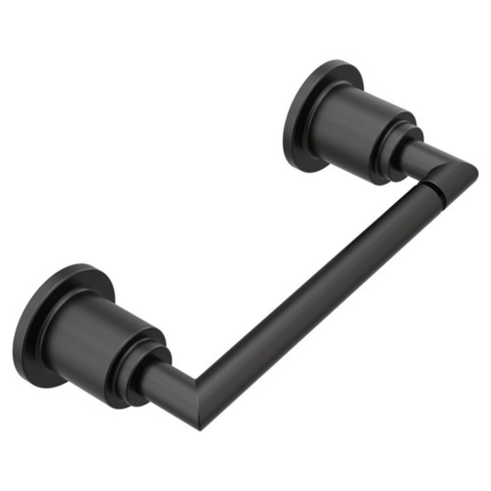 MOEN Moen YB0808BL Arris Wall Mount Toilet Tissue Holder in Matte Black