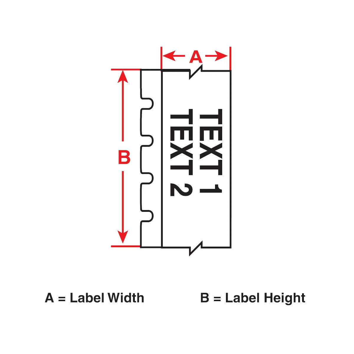 BRADY Brady MC1-1000-595-RD-WT Label Vinyl 1in x 25ft WT/RD