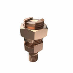 BURNDY KC17 Mechanical Grounding Connector, Cable to Flat, 10 - 7 AWG (Str) / 10 - 6 AWG (Sol), 1/4 Stud