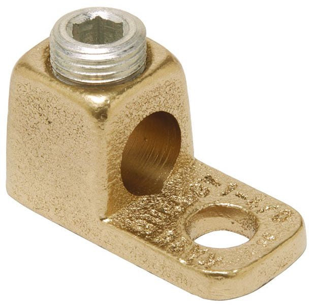 BURNDY BURNDY KA25 Copper Terminal, 1 Hole, 4-1/0 AWG (Str), 3/8 Stud, 1 Screw