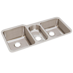 ELKAY Elkay ELUH4020 Lustertone Classic Stainless Steel Triple Bowl Undermount Sink 40 x 20-1/2 x 9-7/8