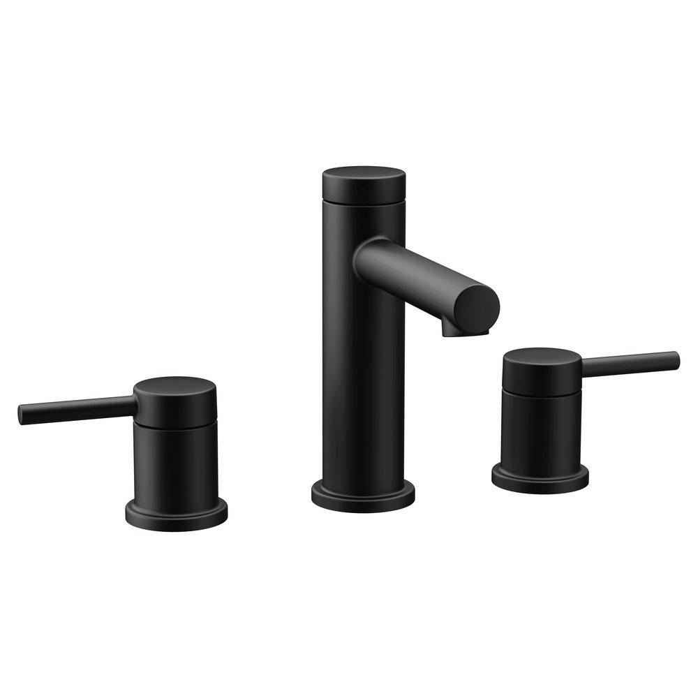 MOEN Moen T6193BL Align Two Handle Widespread Bathroom Sink Faucet in Matte Black