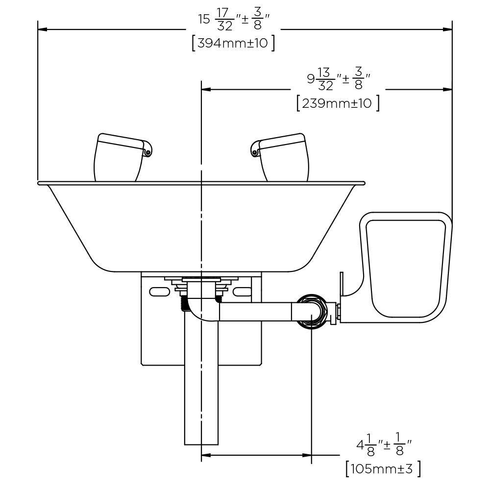 SPEAKMAN Speakman SE-582 Traditional Series 3.6 gpm Stainless Steel Eyewash Wall Mount Bowl in Stainless Steel