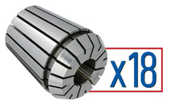 Techniks 04212IS TECH ER32 COLLET SET 18PC (INCH) 7/32-3/4x32nds
