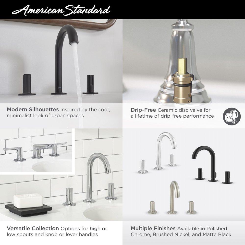 AMERICAN STANDARD American Standard 7105801.295 Studio S Two Handle Widespread Bathroom Sink Faucet 1.2 GPM