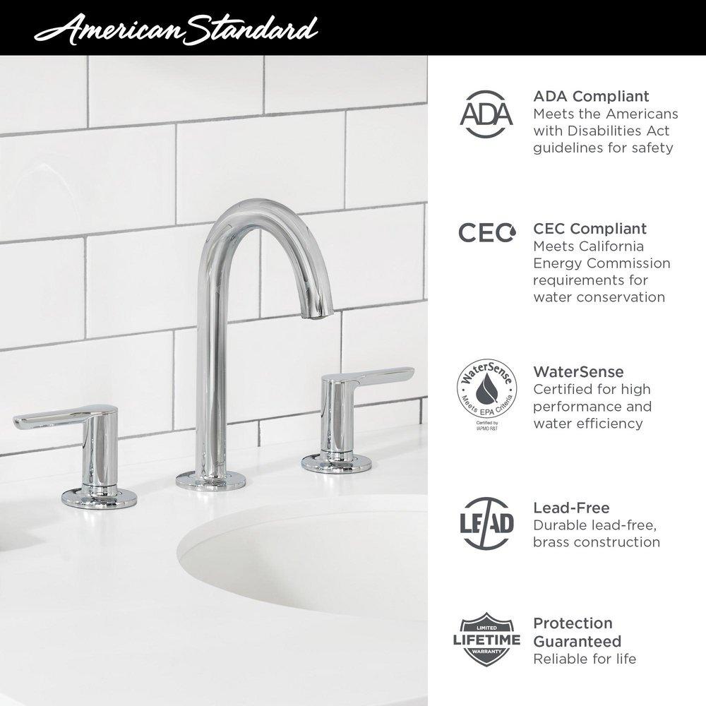 AMERICAN STANDARD American Standard 7105801.295 Studio S Two Handle Widespread Bathroom Sink Faucet 1.2 GPM