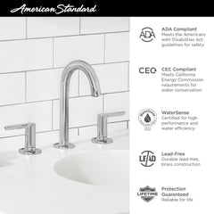 American Standard 7105801.295 Studio S Two Handle Widespread Bathroom Sink Faucet 1.2 GPM