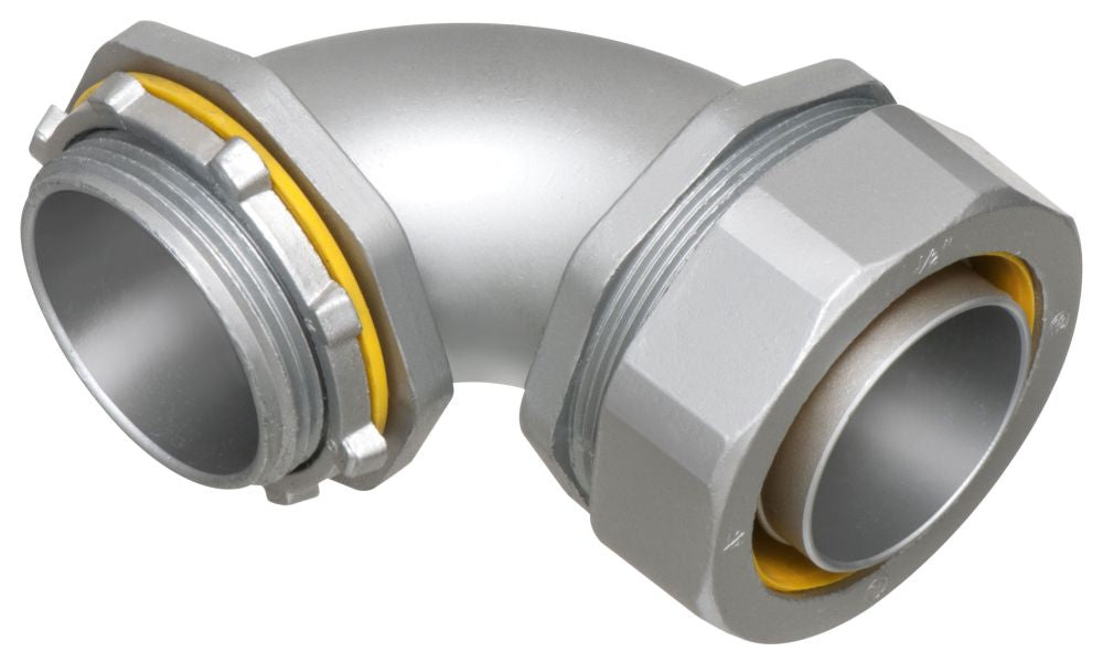 ARLINGTON Arlington LT90350 Straight, Zinc Die-Cast Connector 90 Degrees 3-1/2 in