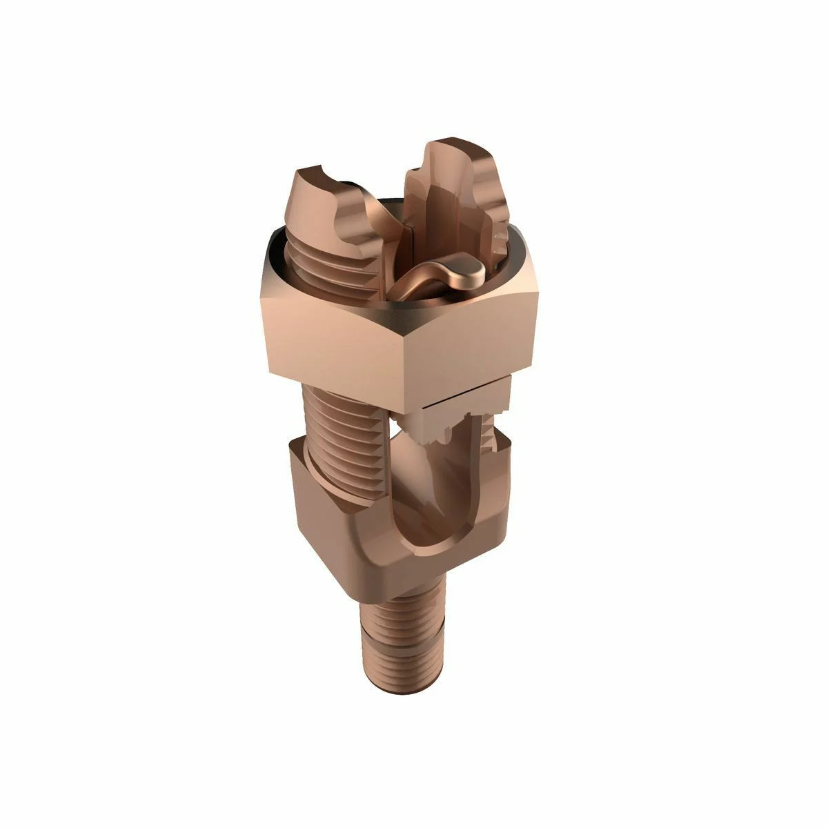 BURNDY BURNDY K2C28 Mechanical Grounding Connector, Cable to Flat, 1-4/0 AWG, Stud Dia:5/8-11