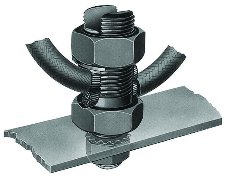 BURNDY Burndy K2C26B1 Mechanical Grounding Connector, Cable to Flat, 2-2/0 AWG (Str) / 2-3/0 AWG (Sol), 1/2 Stud, 1-3/8 H.