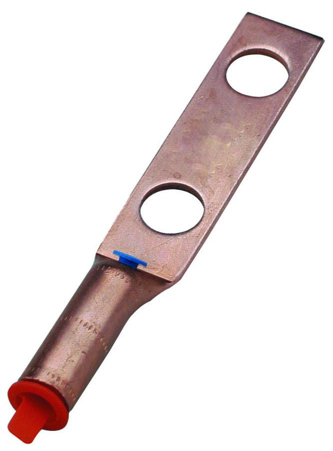 BURNDY BURNDY YGA2C2N HYLUG Copper Compression Terminal for Grounding 2-Hole 1/2 Stud 1-3/4 Spacing Grounding MPN