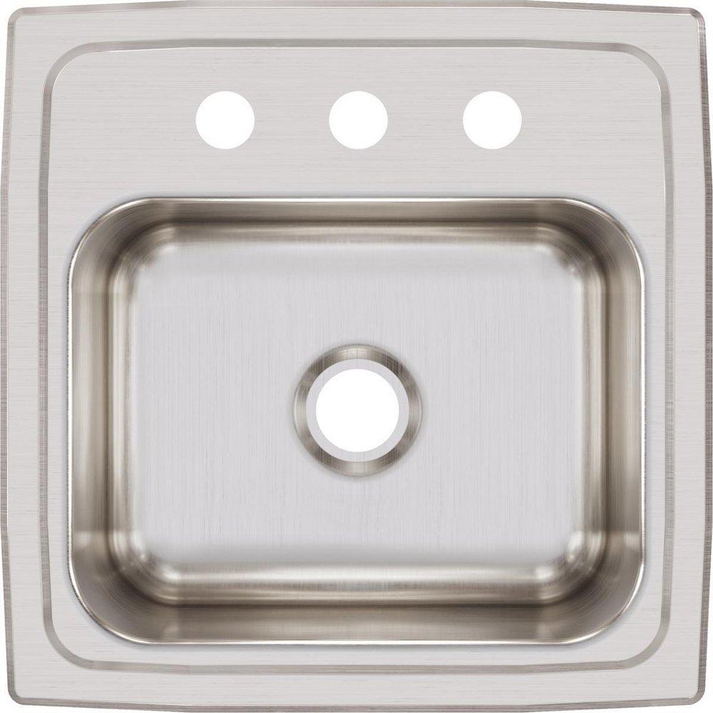 ELKAY Elkay BLR153 Lustertone Classic Stainless Steel Drop-In Bar Sink