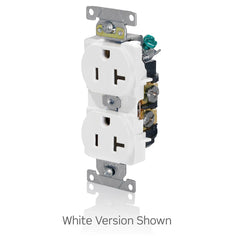 Leviton 5352-R 2-Pole 3-Wire Duplex Receptacle 20 Amp, 125 Volt NEMA 5-20R