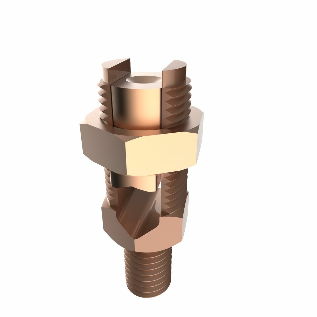 BURNDY Burndy K2C25 Mechanical Grounding Connector, Cable to Flat, 2-1/0 AWG (Str) / 2-2/0 AWG (Sol)