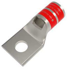 BURNDY YA31L11 350 KCMIL CU One Hole 3/8 Stud Size Standard Barrel Inspection Window Internal Chamfer Tin Plated UL/CSA 90 Up to 35kV RED Color Code 18 or 324 Die Index