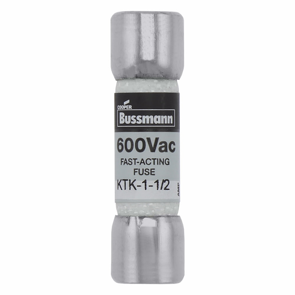 EATON Bussmann KTK-1-1/2 KTK1-1/2 600V MDGT FS 13/32 In Diameter X 1-1/2 In Length Replacement KTK1-1/2