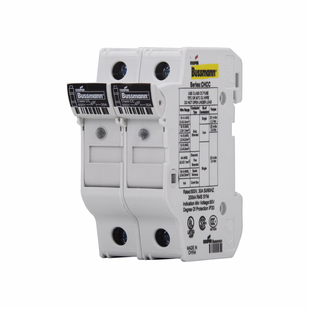 EATON BUSSMANN Bussmann CHCC2DIU CCP Modular Fuse Holder 30 A 48 Vdc Class CC