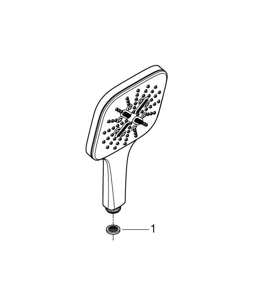 GROHE GROHE 26552000 Rainshower SmartActive 130 Cube Multi Function Hand Shower