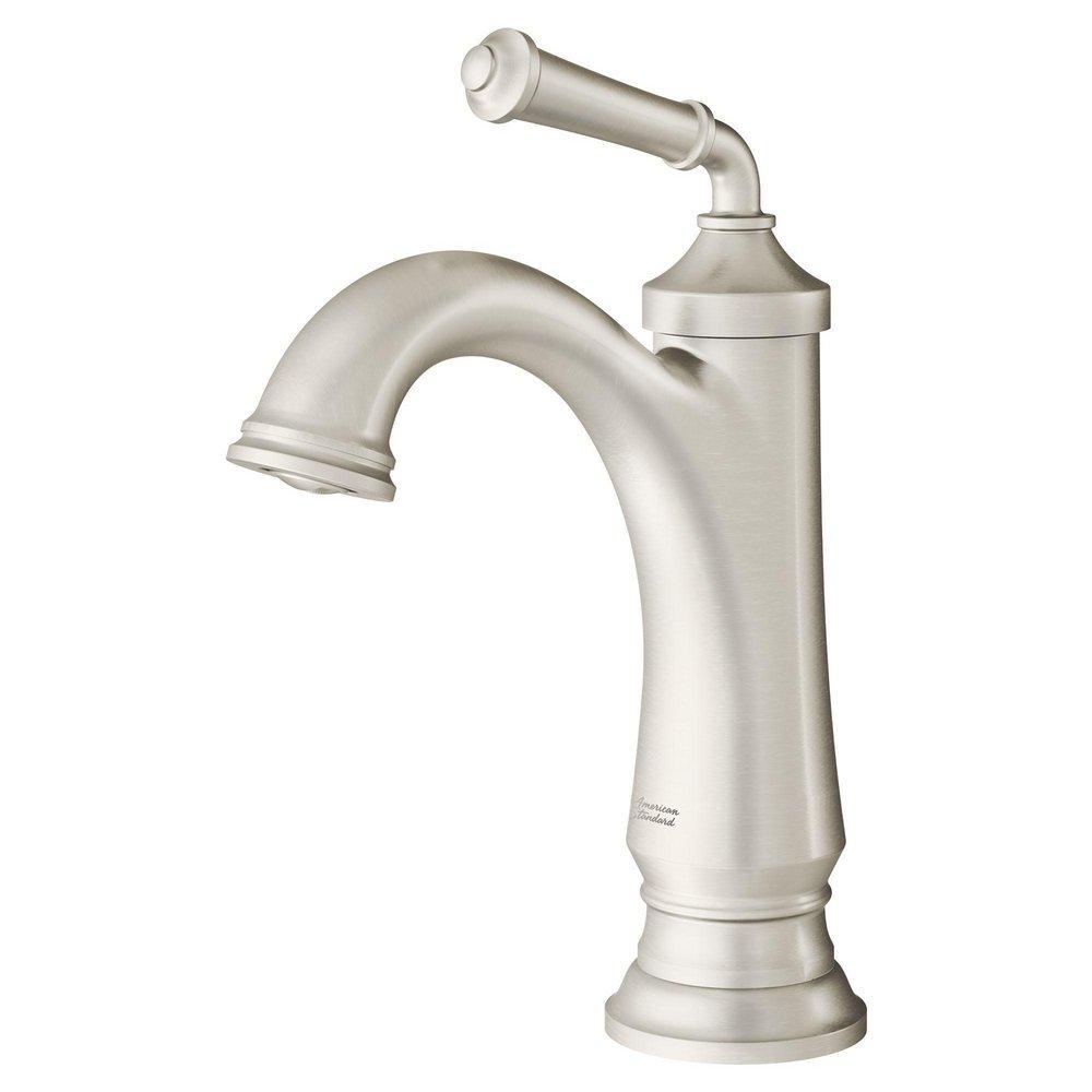 AMERICAN STANDARD American Standard 7052107.295 Delancey Single Handle Monoblock Bathroom Sink Faucet in Brushed Nickel