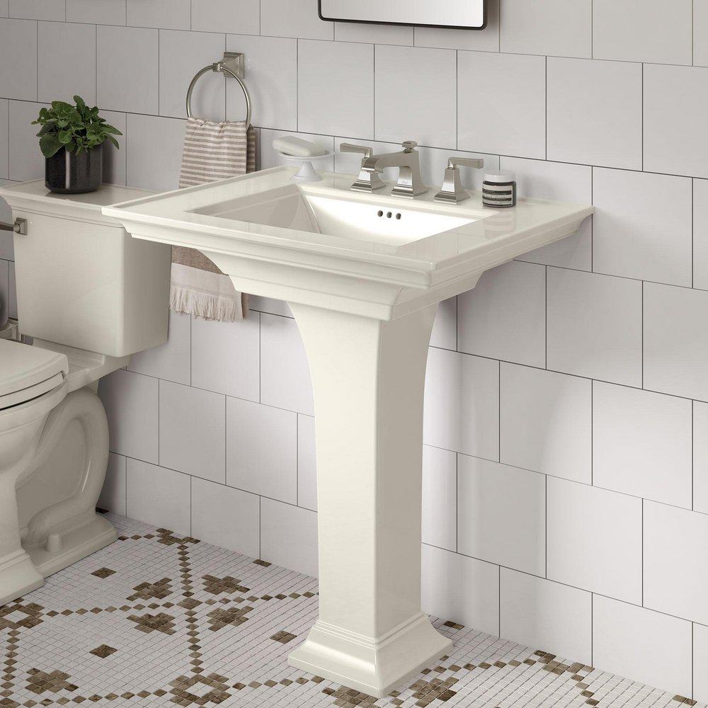 AMERICAN STANDARD American Standard 7455801.013 Town Square S Two Handle Widespread Bathroom Sink Faucet in Polished Nickel PVD