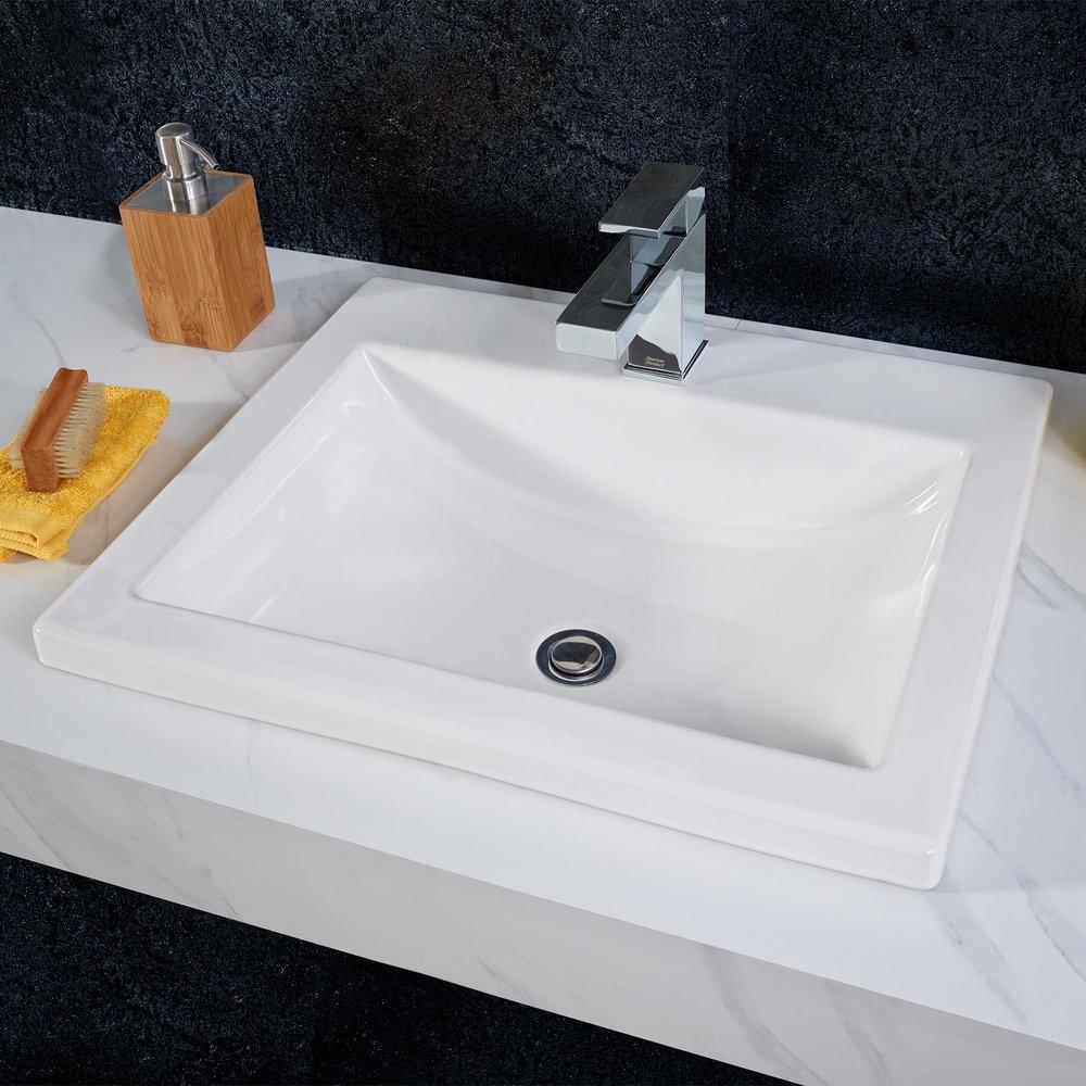 AMERICAN STANDARD American Standard 0643.008.020 Studio® 21-1/4 x 17-3/4 in. Rectangular Drop-in Bathroom Sink in White