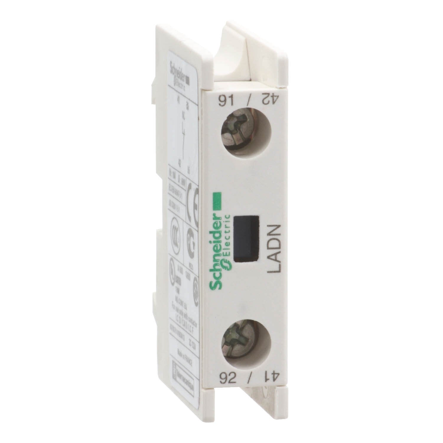 SCHNEIDER ELECTRIC Schneider Electric LADN10 Auxiliary Contact Block with Screw Terminal 10A 690 VAC