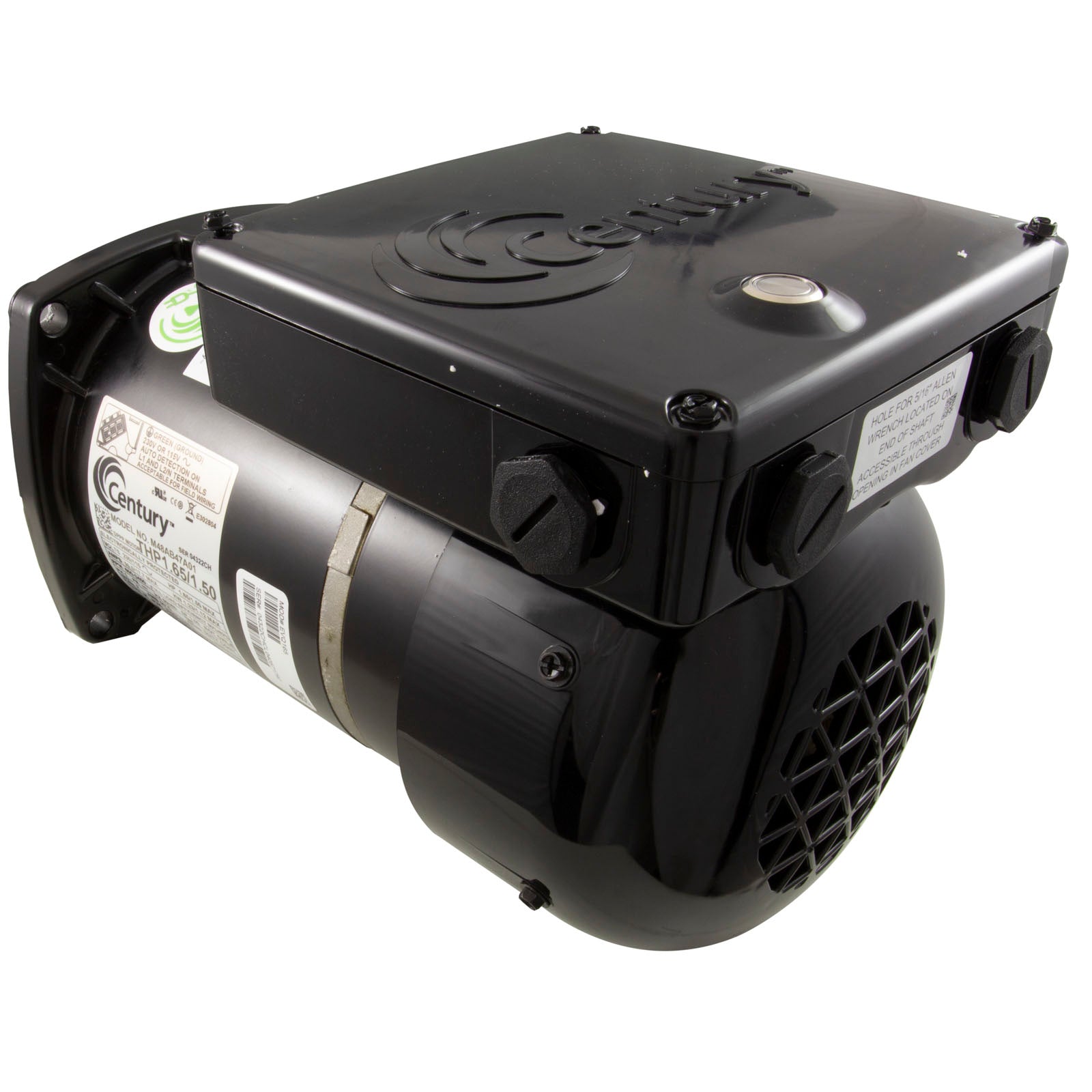 CENTURY MOTORS Century EVQ165 Century VGreen Evo VS Motor 1.65HP 1 Phase 50Hz 230/115V 48Y Frame