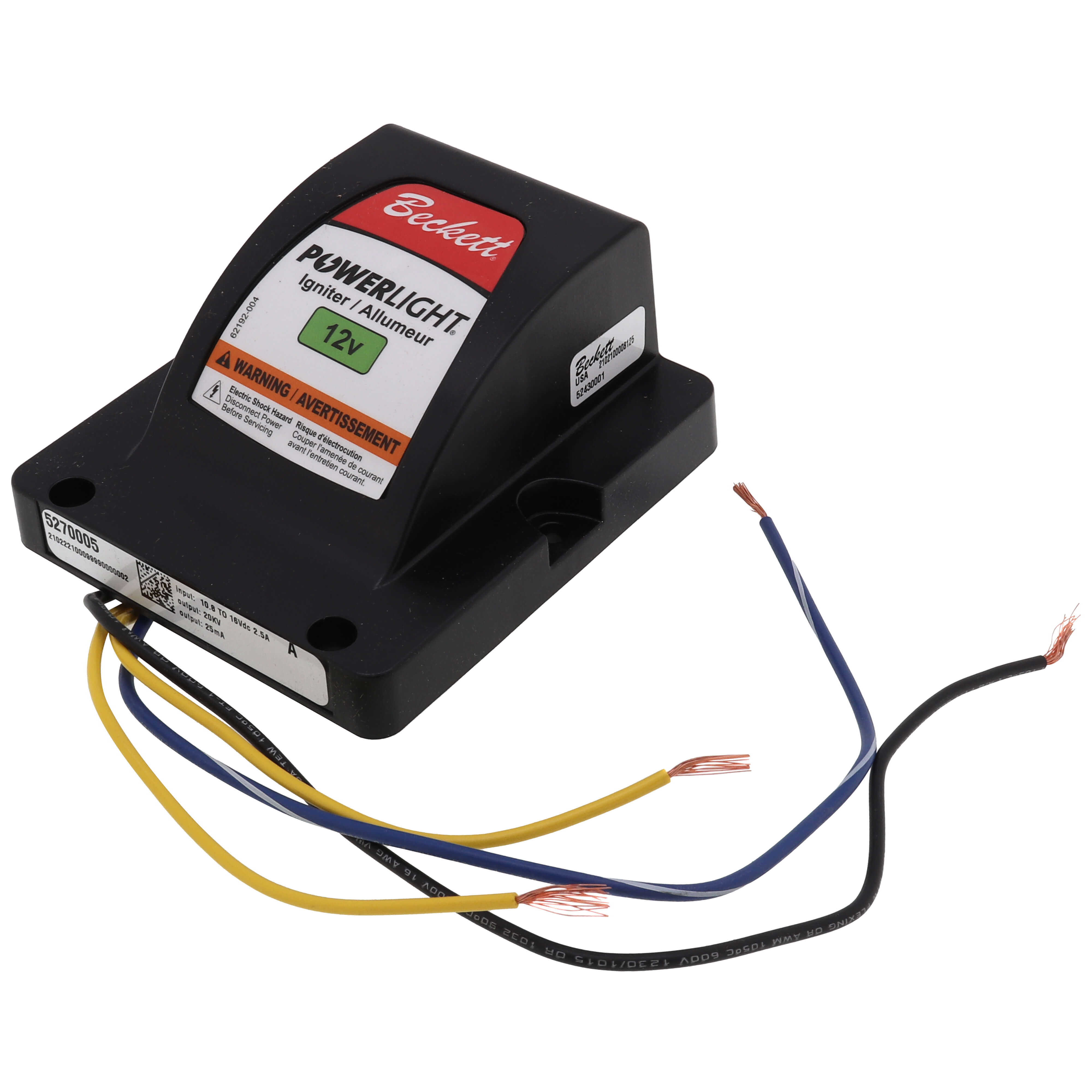 RW BECKETT Beckett 5270005U Igniter 12VDC